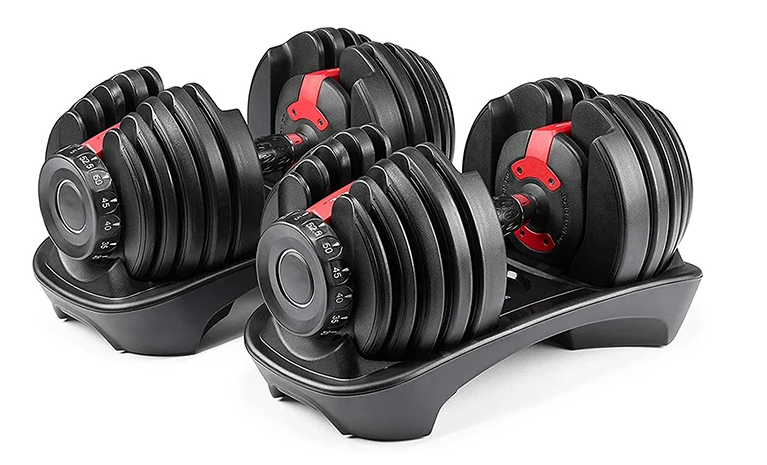 Adjustable Dumbell Pair 90Lb Max Weight