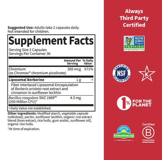 GOL Liposomal Berberine 60ct