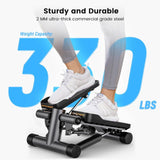 Mini Stepper with Resistance Bands - 330lb weight capacity