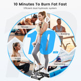 Mini Stepper with Resistance Bands - 330lb weight capacity