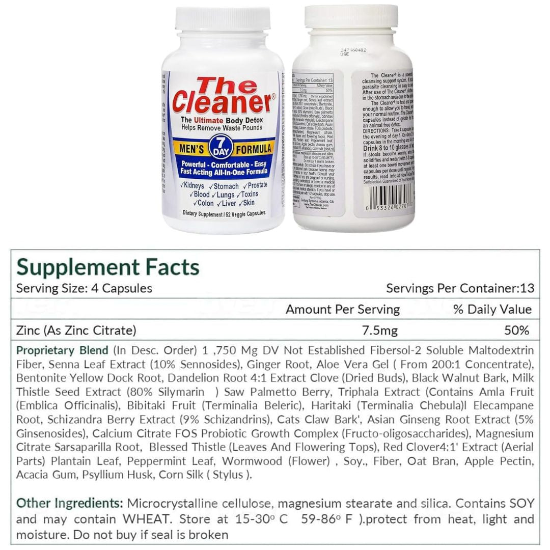 The Cleaner Ultimate Body Detox 7 Day Detox for Men