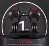 90lb Adjustable Dumbbell Pair