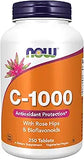 Now Vit C 1000 250ct Rose Hips + Bioflavanoids