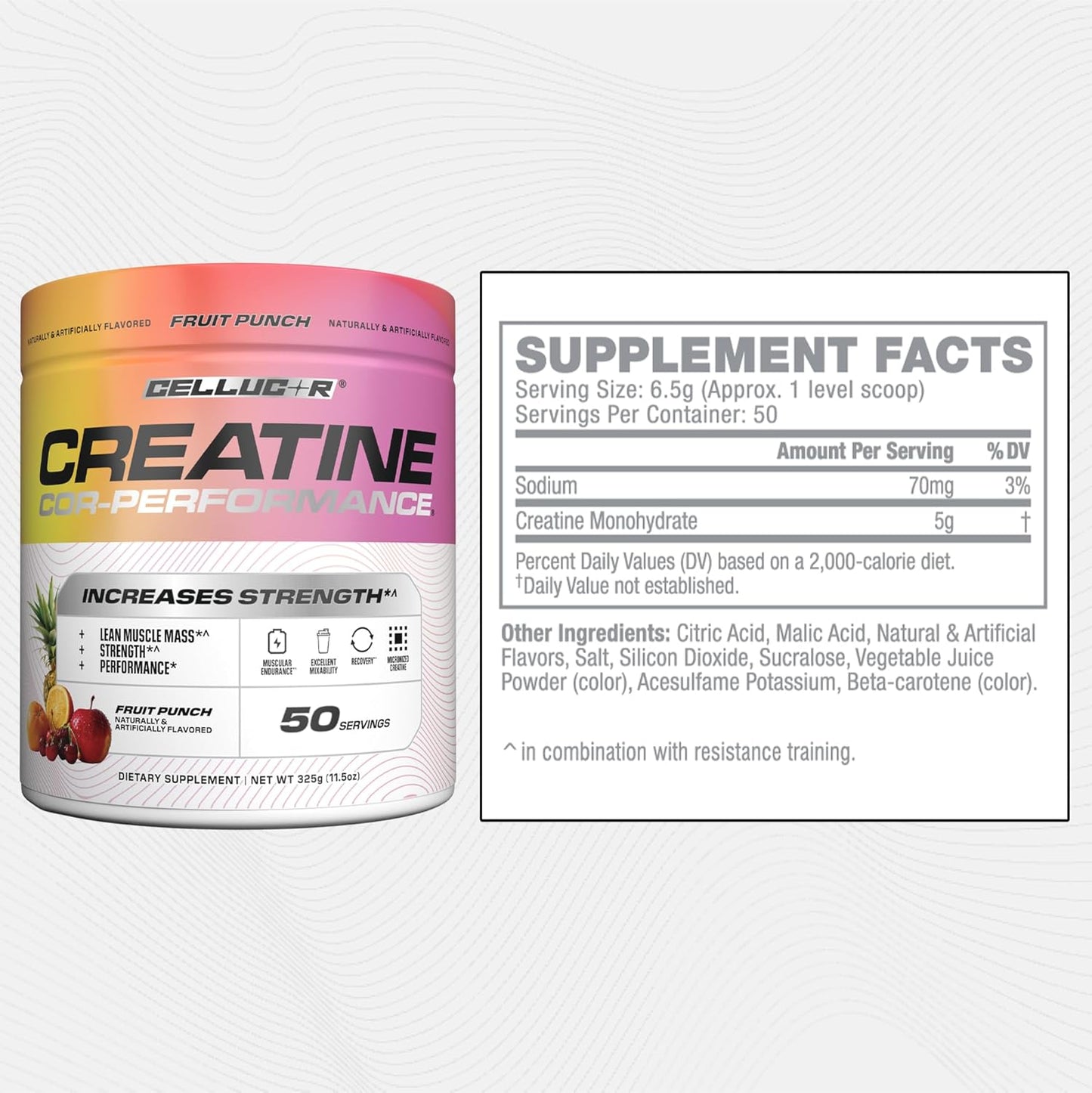 Cellucor Micronized Creatine Monohydrate Powder - 50 servings