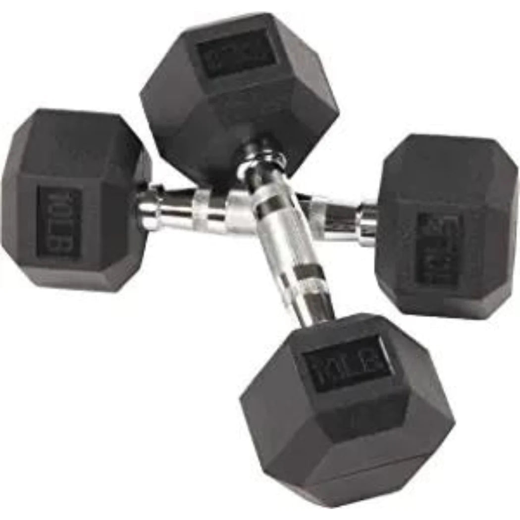 Home Gym Starter Set - Dumbbells (10, 20, 30, 40 & 50lbs) Adjustable Bench & Dumbbell Rack