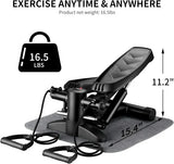 Mini Stepper with Resistance Bands - 330lb weight capacity