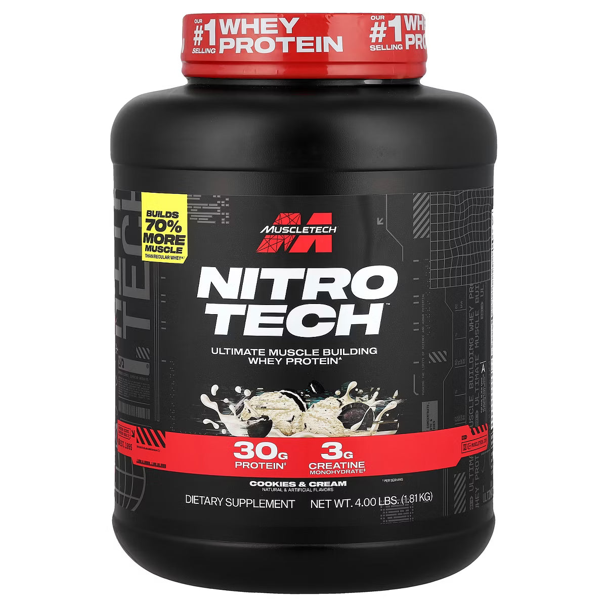 MuscleTech Nitro Tech Whey Protein 4lb