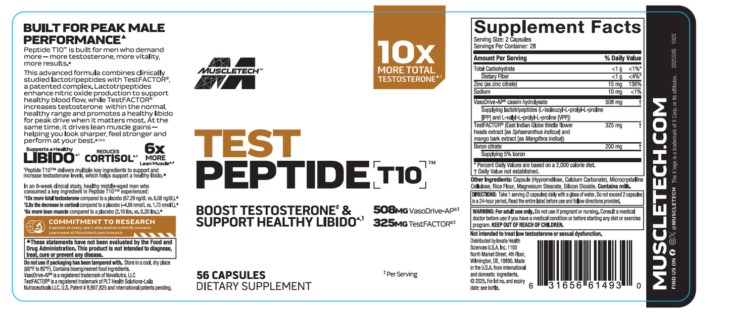 MuscleTech Test Peptide T10 56ct