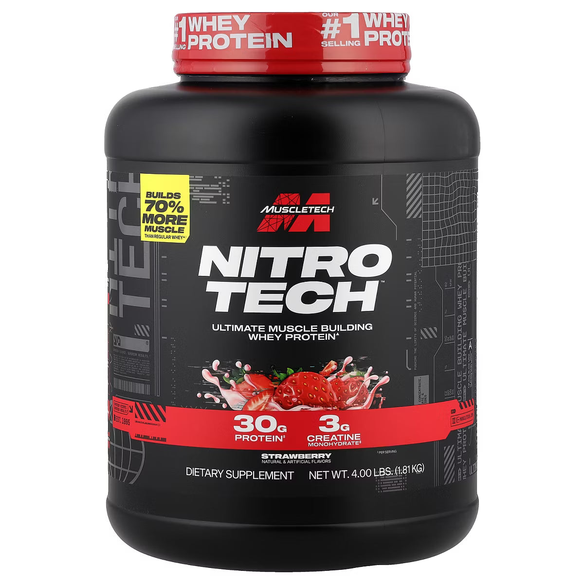 MuscleTech Nitro Tech Whey Protein 4lb