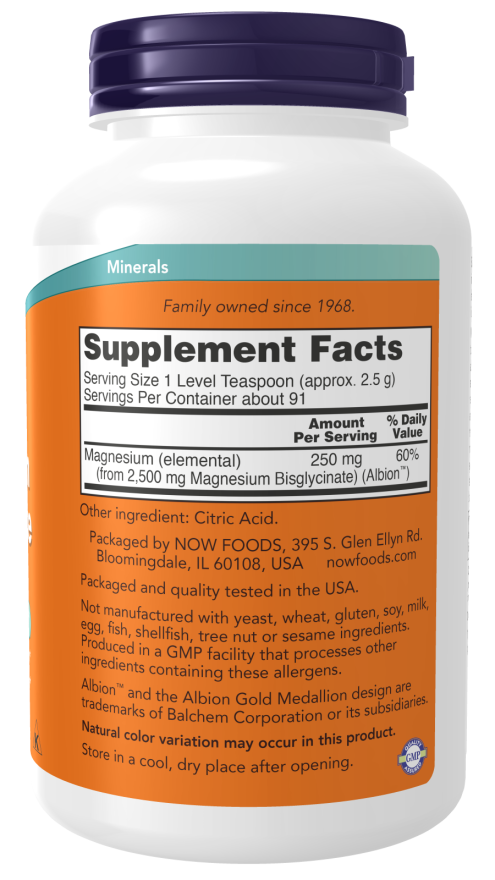 Now Magnesium Bisglycinate Powder 8oz - 91 servings
