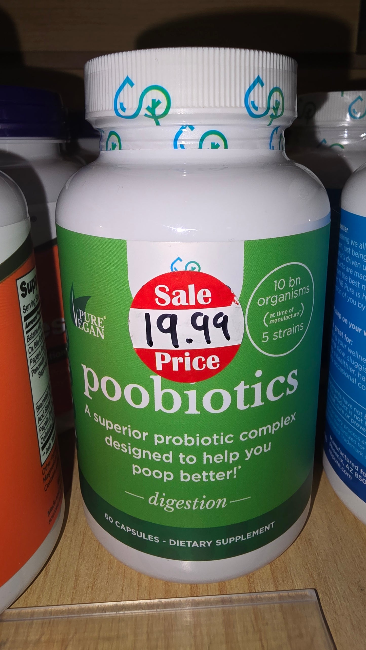 Pure Vegan Poobiotics 60 caps (clearance)