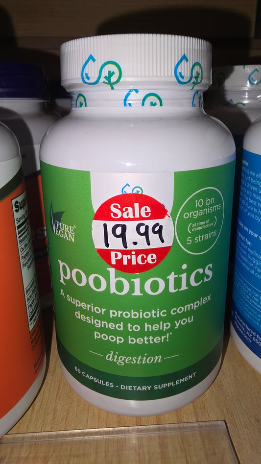 Pure Vegan Poobiotics 60 caps (clearance)