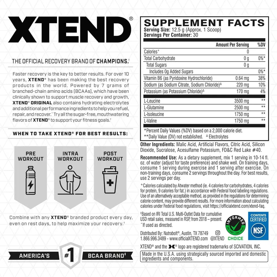 Xtend Bcaa 30sv and 90sv