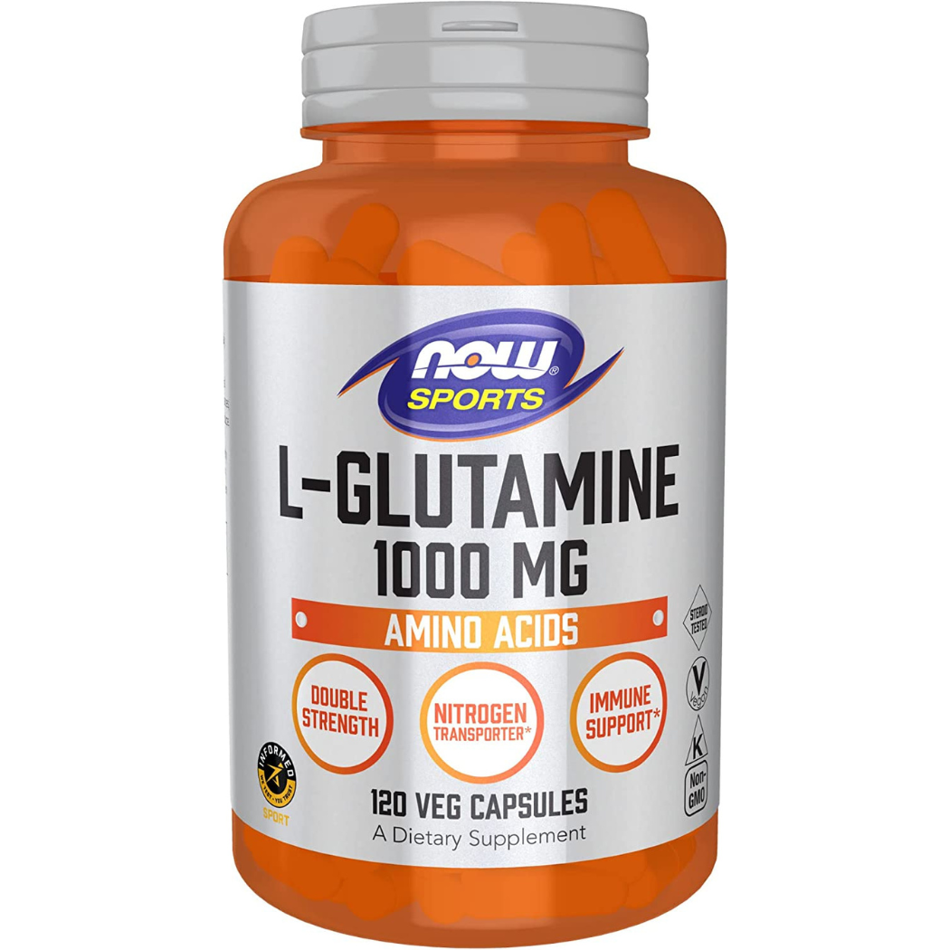 Now Sports||L-Glutamine|| 1000mg|| Amino Acid|| 120 Veg Caps