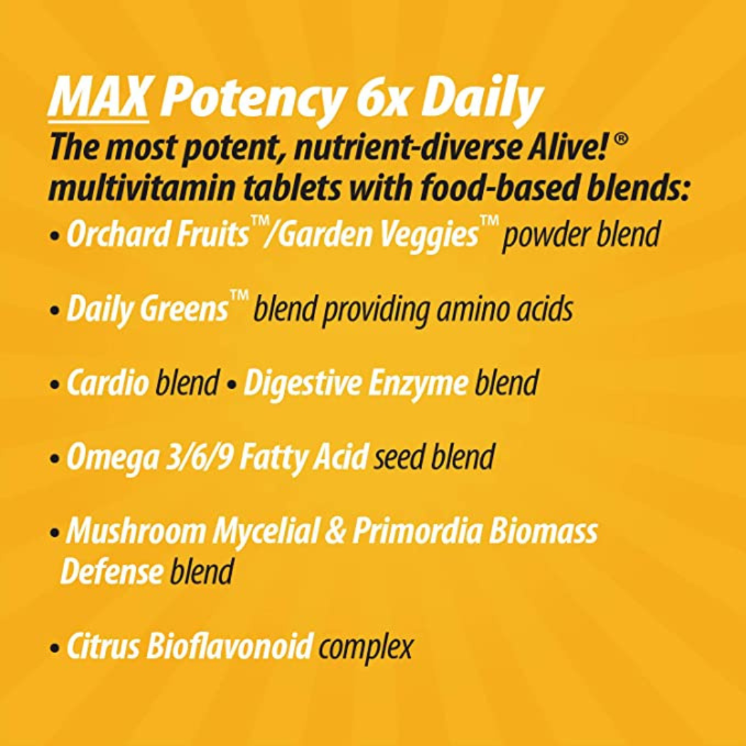 Nature’s Way Alive! Max6 Potency Multivitamin