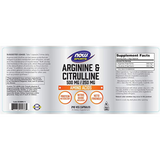 NOW Sports||Arginine & Citrulline|| Amino Acids||120  Veg Capsules