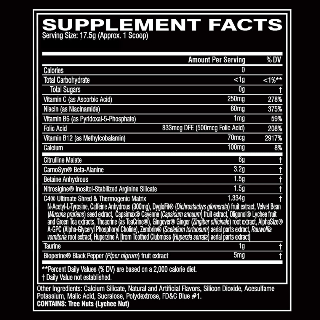 C4 Ultimate Shred 20 serving