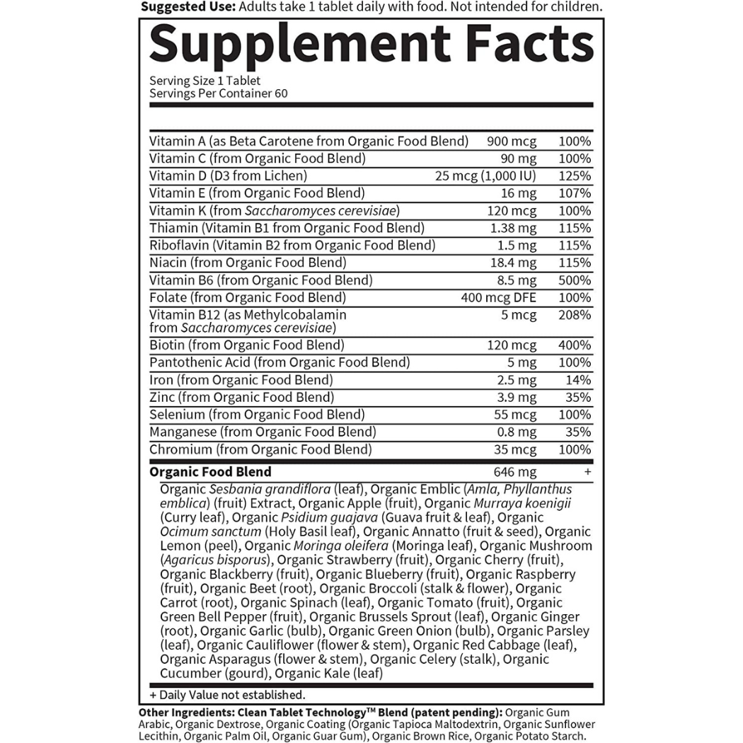 GOL Organics Women's Once Daily Multi||60 Tablets