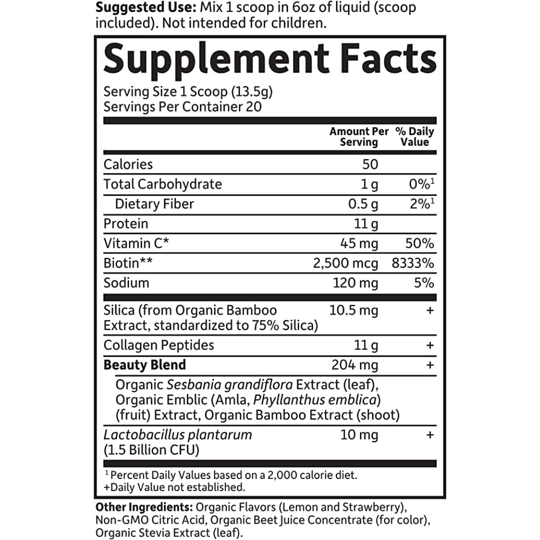 Garden of Life Grass Fed Collagen Beauty Powder